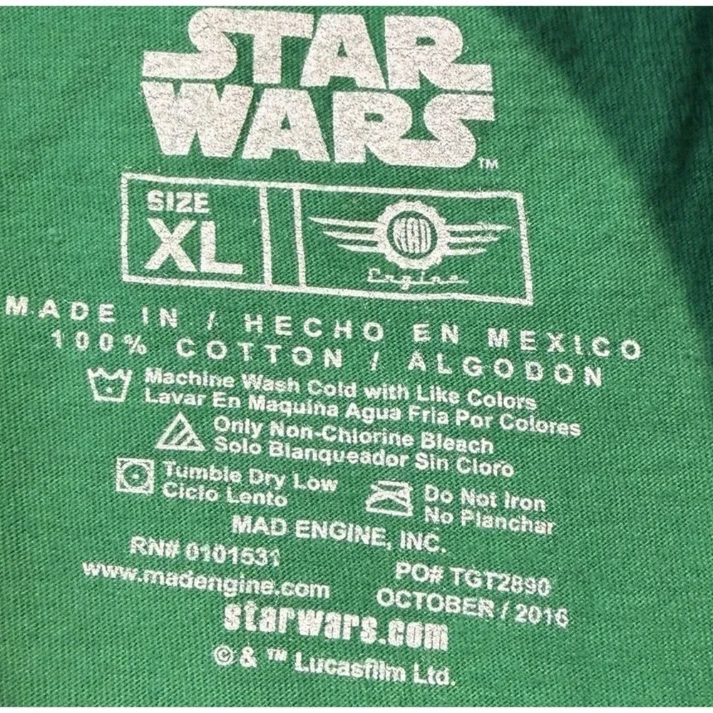 Star Wars Stormtroopers Christmas Carol T Shirt Kids XL Green Mad Engine Cotton‎